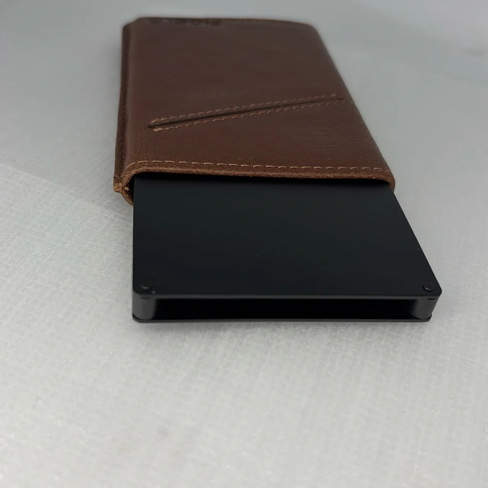 Fidelo Men’s Ultra Slim Hybrid Wallet card holder Dark Brown NWT